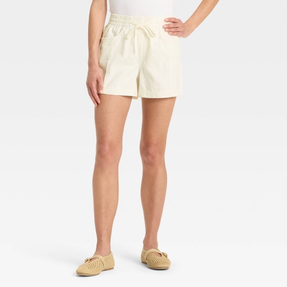 Universal Thread - Women's High-Rise Drawstring Denim Beach Shorts Size L - Picture 1 of 11